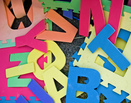 Picture of multicolor letter cut outs